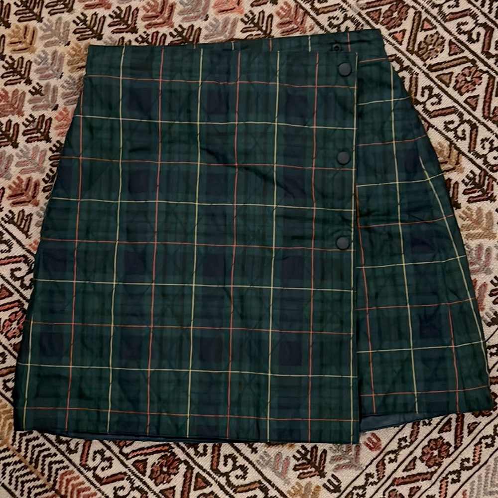 UNIQLO:  Quilted Plaid Skirt